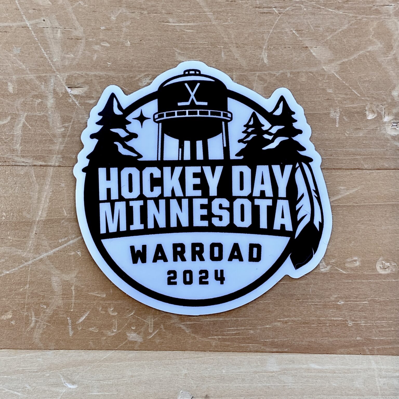 Hockey Day MN 24 Sticker Warroad Threads, Warroad, MN